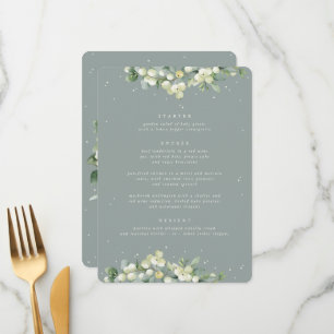 Menu Seafoam Snowberry + Eucalyptus 3 Repas de Mariage
