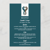 Menu Seahorse Romance, Mariage sur la plage (Devant)