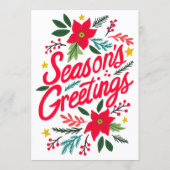 Menu SEASONS GREETINGS Christmas CUSTOM Holiday (Dos)