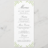 Menu Secret Garden Wedding Dinner Menu - Vert (Devant)