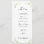 Menu Secret Garden Wedding Dinner Menu - Vert (Devant / Derrière)