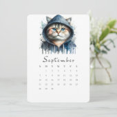 Menu Septembre Calendrier autonome Kitty Splash Art (Debout devant)