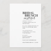Menu Serif Minimal Text Bridal Brunch (Voorkant)