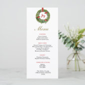 Menu Serre avec arc et cardinaux Dîner de Noël (Debout devant)