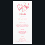 Menu Serrure de coeur Whimsical Doodle Croquis moderne<br><div class="desc">Utilisez ces cartes de menu sucrées et fantaisistes pour votre mariage, fête de fiançailles, douche nuptiale ou autre événement. Main dessinée par moi pour toi. Entièrement modifiable, ajoutez votre propre texte ou couleur arrière - plan. Cliquez sur "personnaliser" pour modifier le texte, ajouter vos propres initiales personnalisées dans le coeur,...</div>