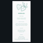 Menu Serrure de coeur Whimsical Doodle Croquis moderne<br><div class="desc">Utilisez ces cartes de menu sucrées et fantaisistes pour votre mariage, fête de fiançailles, douche nuptiale ou autre événement. Main dessinée par moi pour toi. Entièrement modifiable, ajoutez votre propre texte ou couleur arrière - plan. Cliquez sur "personnaliser" pour modifier le texte, ajouter vos propres initiales personnalisées dans le coeur,...</div>