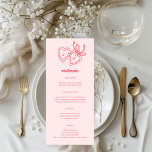 Menu Serrure de coeur Whimsical Doodle Croquis moderne<br><div class="desc">Utilisez ces cartes de menu sucrées et fantaisistes pour votre mariage, fête de fiançailles, douche nuptiale ou autre événement. Main dessinée par moi pour toi. Entièrement modifiable, ajoutez votre propre texte ou couleur arrière - plan. Cliquez sur "personnaliser" pour modifier le texte, ajouter vos propres initiales personnalisées dans le coeur,...</div>