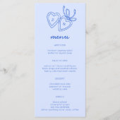 Menu Serrure de coeur Whimsical Doodle Croquis moderne (Devant)