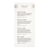 Menu Service Spa du salon Monogram Stripe Argent (Devant)