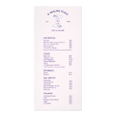 Menu Service Spa Salon Healing Hands (Devant)