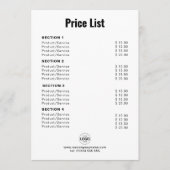 Menu Services et produits personnalisés Services blancs (Devant)