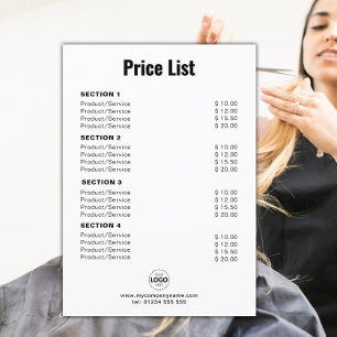 Menu Services et produits personnalisés Services blancs