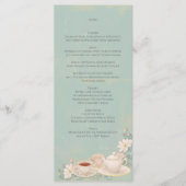 Menu Shabby chic Tea Party Fête des mariées (Devant)