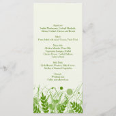 Menu shamrock tourbillonnant dans un Mariage de prairie (Dos)