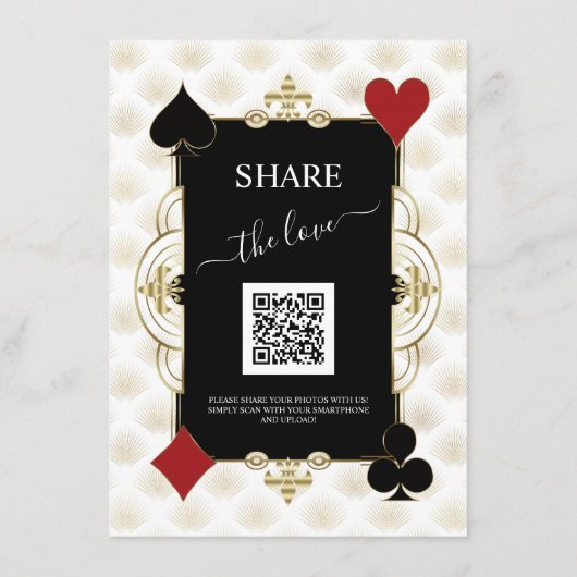 Menu Share The Love Photo Wedding QR Code Sign (Dos)