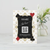 Menu Share The Love Photo Wedding QR Code Sign (Debout devant)