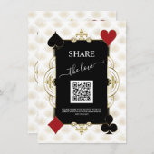 Menu Share The Love Photo Wedding QR Code Sign (Devant / Derrière)