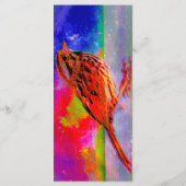 Menu Signet de rêve d'oiseaux cosmiques (Dos)