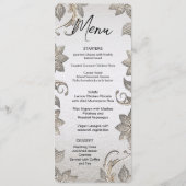 Menu Silver Gold Floral (Devant)