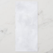 Menu Silver Grey Ivory Floral hiver Rustique Mariage (Dos)