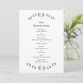 Menu Silver Hearts Design Wedding (Debout devant)