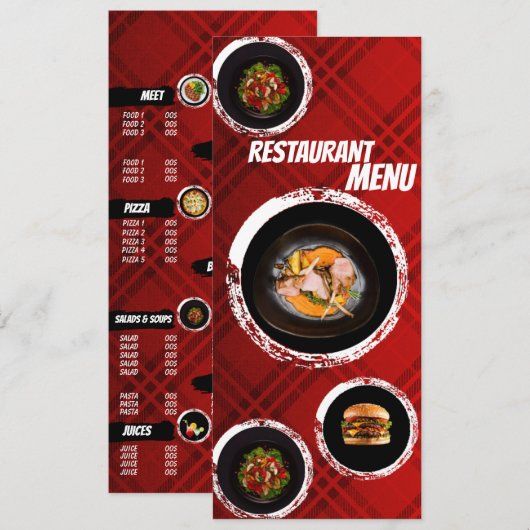 Menu simple (Devant / Derrière)