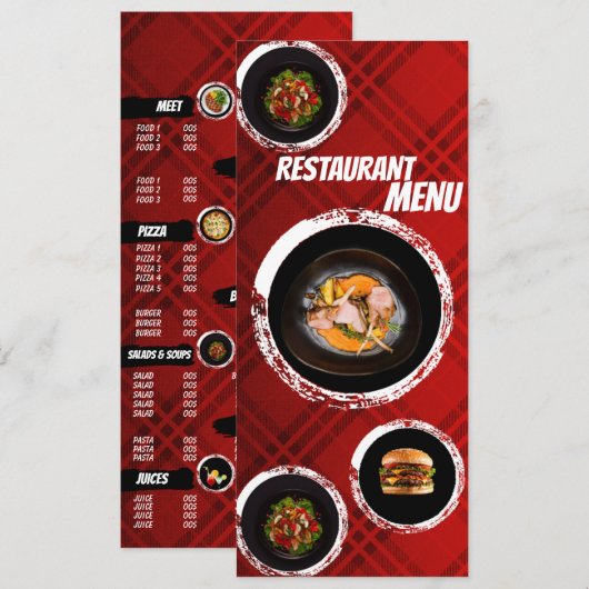 Menu simple (Devant / Derrière)
