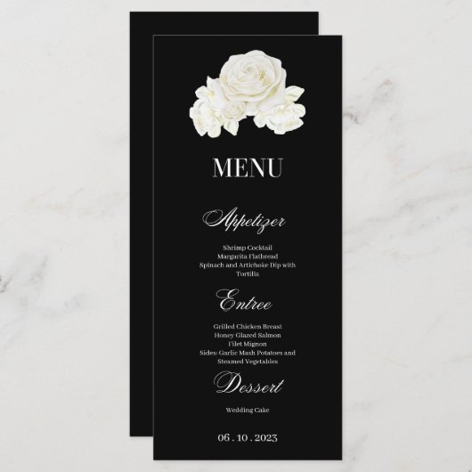 Menu simple (Devant / Derrière)