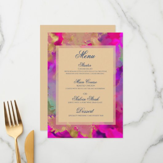 Menu simple (Devant/Arrière en situation)