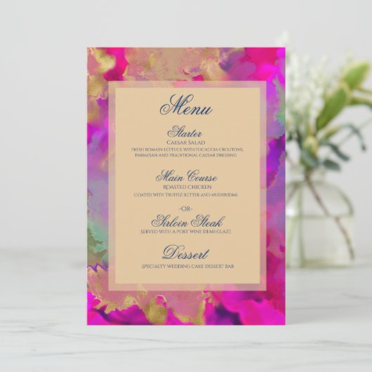 Menu simple (Debout devant)