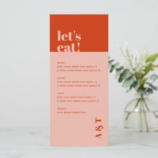 Menu simple (Debout devant)