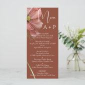 Menu Simple aquarelle mariage terre cuite florale (Debout devant)