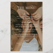 Menu Simple Black and White Modern Photo Mariage M (Devant)