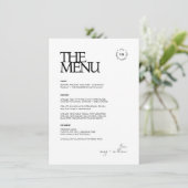Menu Simple Chic ・ Design Moderne Minimaliste ・ Élégant (Debout devant)