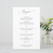 Menu Simple Classique Mariage Élégant (Debout devant)