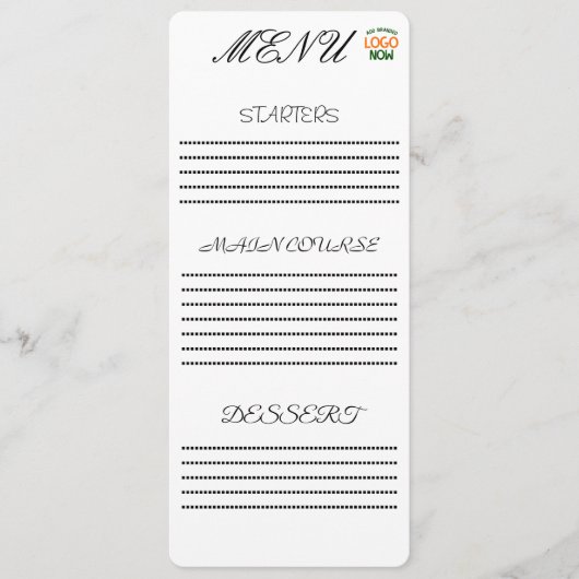 MENU SIMPLE CONTEMPORAIN NETTOYÉ BLANC MODE CLIENT (Devant)