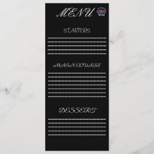 MENU SIMPLE CONTEMPORAIN NETTOYÉ NOIR CLIENT À LA MODE