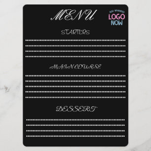 MENU SIMPLE CONTEMPORAIN NETTOYÉ NOIR CLIENT À LA MODE
