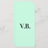 Menu Simple couleur solide ajouter le nom du texte mono (Devant / Derrière)