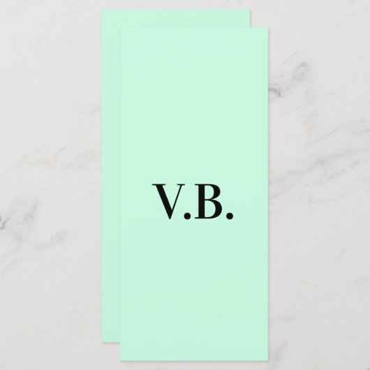 Menu Simple couleur solide ajouter le nom du texte mono (Devant / Derrière)