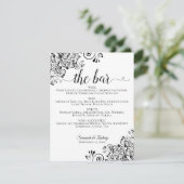 Menu simple de la barre de Mariages noir et blanc (Debout devant)