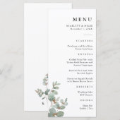 Menu Simple de Mariage au Eucalyptus (Devant / Derrière)