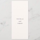 Menu Simple Élégance Mariage (Dos)