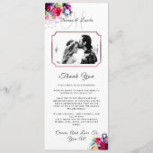 Menu Simple Elégant Bourgogne Floral Script Moderne Mer (Dos)