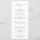 Menu Simple Elegant Mariage blanc classique (Devant)