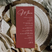 Menu Simple Elegant Mariage Bourgogne