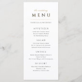 Menu Simple Elegant Moderne Classique Mariage de luxe (Devant)