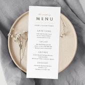 Menu Simple Elegant Moderne Classique Mariage de luxe