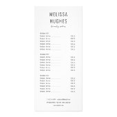 Menu Simple Elegant Salon noir et blanc (Devant)