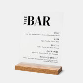 Menu simple et moderne de la barre Mariage (Angle)